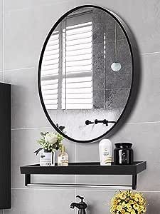 Aluminum bathroom round mirror in small, medium & large, wall-mounted and rust-resistant.